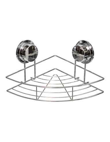 Soporte de ducha de metal esquinero con ventosa