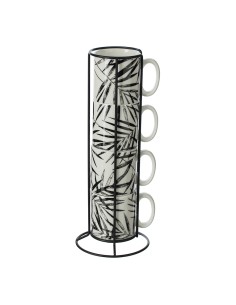 Juego de 4 tazas modelo "mug on rack" colores surtidos 2