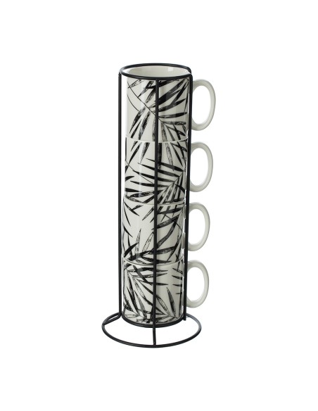 Juego de 4 tazas modelo "mug on rack" colores surtidos