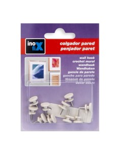Colgador para cuadros simple. blanco 3000-2 (blister 6 unid.) inofix 2