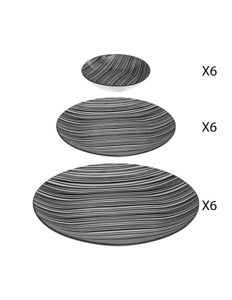 Vajilla 18 piezas modelo bohemia zèbre