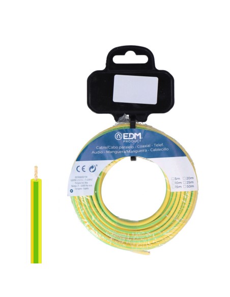 Carrete cablecillo h07z1-k 4,00 mm² bicolor, 25 m