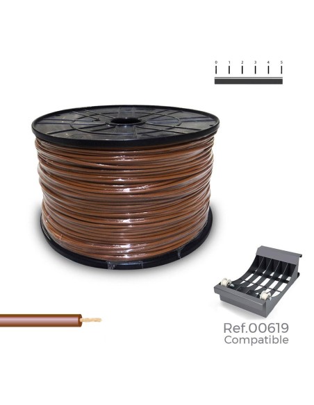 Cablecillo h05v-k 1,50 mm² marrón,1000 m. (bobina grande)
