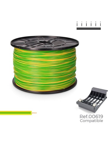 Cablecillo h07v-k 2,50 mm² bicolor, 800 m. (bobina grande)