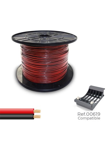 Cable paralelo 48v 2 x 0,75 mm² rojo/negro 1000 m (bobina grande)