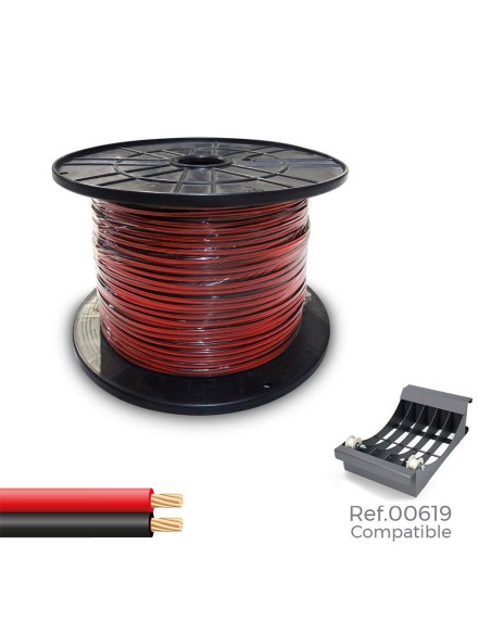 Cable paralelo 48v 2 x 0,75 mm² rojo/negro 1000 m (bobina grande)