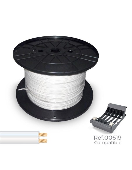 Cable paralelo 48v 2 x 1,50 mm² blanco 500 m (bobina grande)