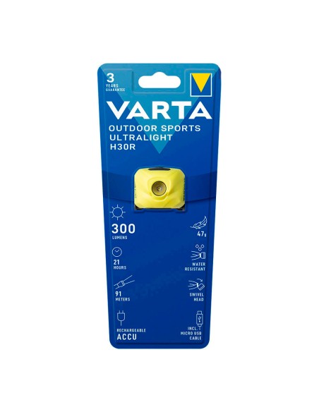 Linterna frontal ultralight h30r amarilla varta
