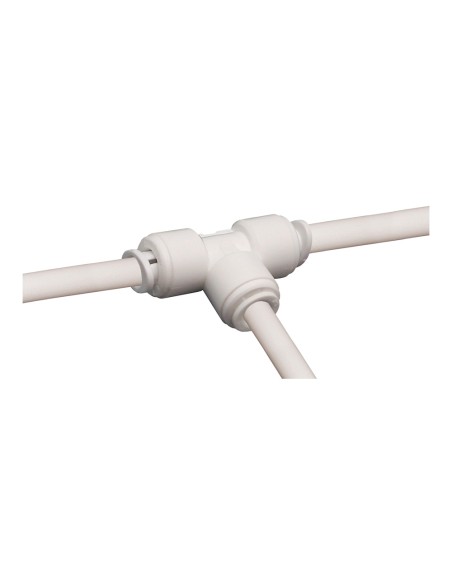 Adaptador "t" de distribución automática 1/4" vivo verde