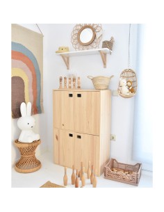 Mueble dinamic 4 puertas pino macizo 105,4 x 70,8 x 33 cm 2