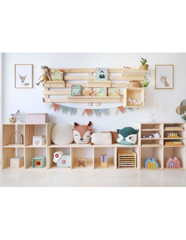 Estanteria modular 6 cubos dinamic pino macizo...