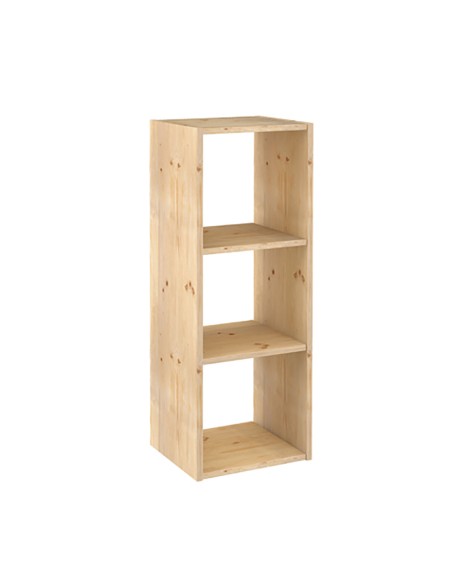 Estanteria modular 3 cubos dinamic pino macizo 107 x 36,2 x 34 cm