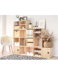 Estanteria modular 3 cubos dinamic pino macizo 107 x 36,2 x 34 cm 2