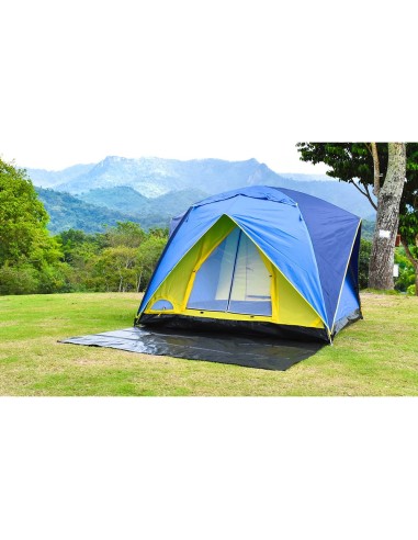Malla de suelo para camping. color verde, 3 x 6 m