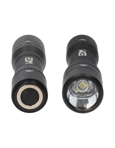 Linterna de 1 led 20w cuerpo aluminio recargable + funcion power bank 1800lm