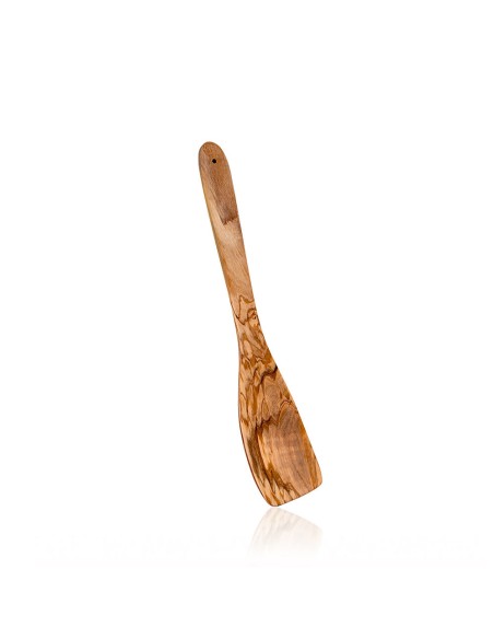 Espatula curvada de madera de olivo 30 cm
