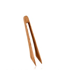 Pinza para servir de madera de olivo. largo: 30cm metaltex