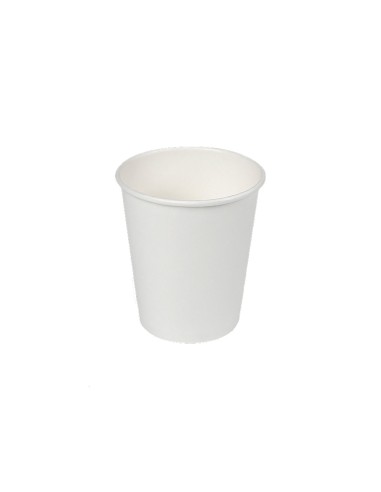 Pack con 50 unid. vasos de cartón blancos 200cc best products green