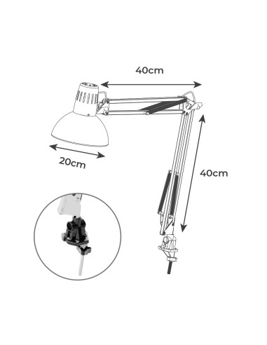 Flexo (arquitecto) modelo melbourne con mordaza...