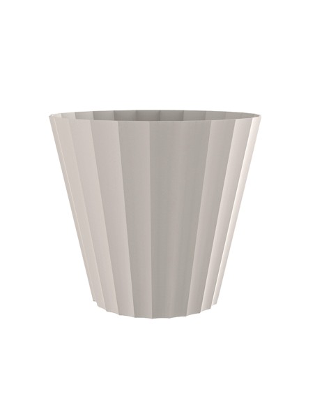 Maceta de inyeccion doric color crudo ø26x23cm