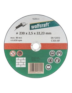 Disco corte para piedra ø230x2,5x22,23mm. 1628099 wolfcraft