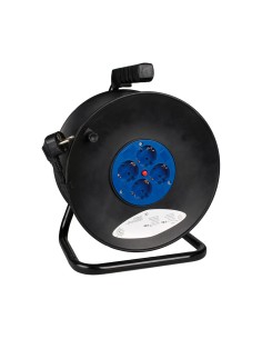 Enrollacables 25 m 3 g 1,50 mm² 4 tomas bipolares con t/tl