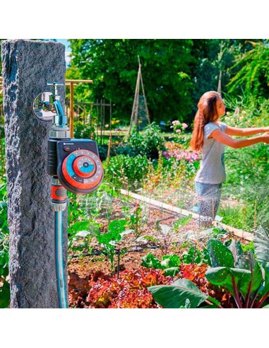 Programador de riego analogico easy plus gardena