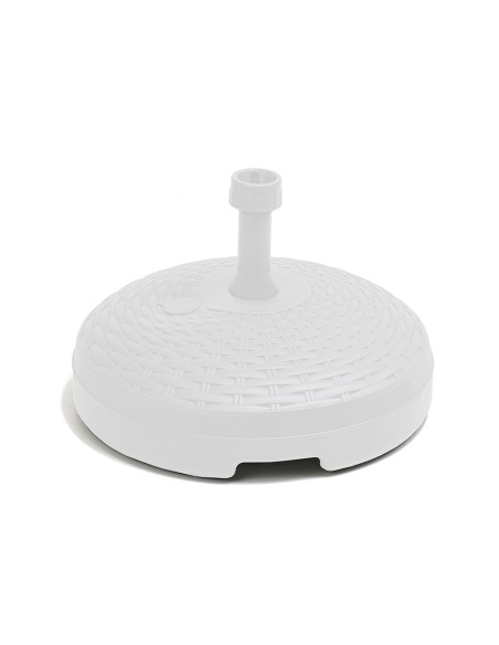 Base de parasol 20 l color: blanco ø45x15cm ipae progarden
