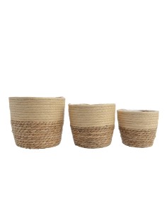Conjunto de 3 cestos de yute ø20x17cm 2