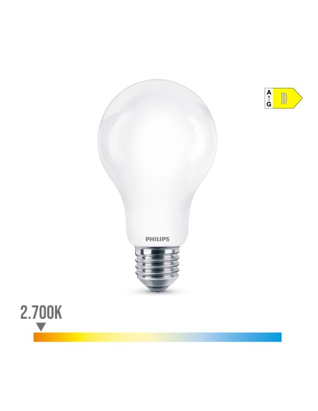 Bombilla standard led e27 13 w 2000 lm 2700 k luz calida ø7 x 12,1 cm