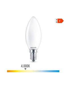 Bombilla vela led e14 4,3 w 470 lm 4000 k luz dia ø3,5 x 9,7 cm