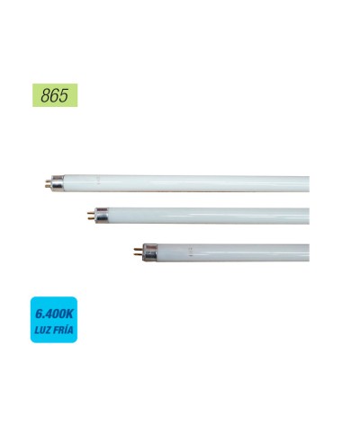Tubo fluorescente 08 w 6400k 400 lm t5 28,6 cm g5 luz fria