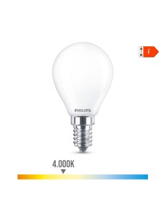 Bombilla esferica led e14 4,3 w 470 lm 4000 k luz dia ø4,5 x 8,2 cm