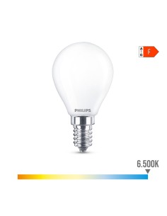 Bombilla esferica led e14 4,3 w 470 lm 6500 k luz fria ø4,5 x 8,2 cm