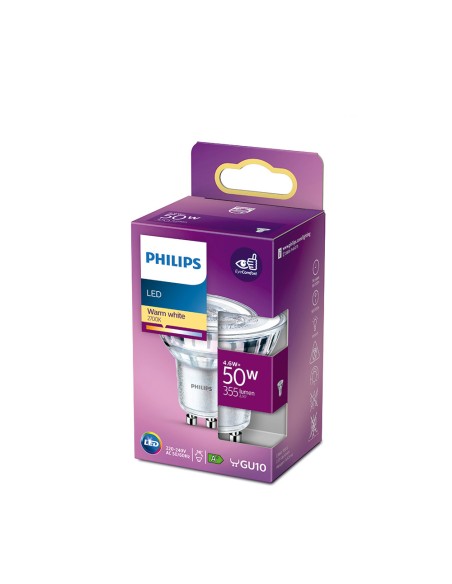 Bombilla gu10 led 4,6 w 390 lm 2700 k luz calida ø5 x 5,4 cm