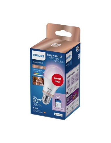 Bombilla e27 8,5 w full colors wifi