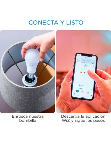 Bombilla e27 8,5 w full colors wifi