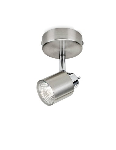 Foco 1 elemento meranti gu10 (bombilla no incluida) color cromo mate 15,5 x 10 x 8 cm
