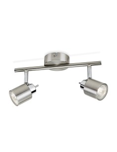 Foco 2 elementos meranti gu10 (bombilla no incluida) color cromo mate 15,5 x 10 x 28 cm