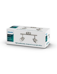 Foco 2 elementos meranti gu10 (bombilla no incluida) color cromo mate 15,5 x 10 x 28 cm 2