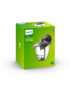 Aplique exterior creek e27 60 w sin bombilla, color negro, luz hacia abajo 2