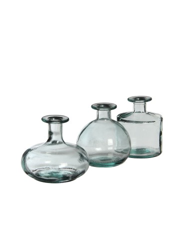 Botella de cristal transparente simone ø14cm x 12cm colores / modelos surtidos