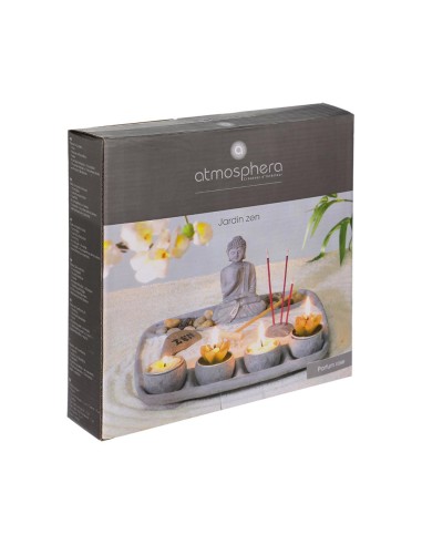 Jardín zen cemento gris 24x24x12cm