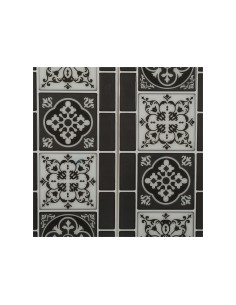 Pack 2 sticker decorativo modelo azulejo negro 30,5x25x0.3cm