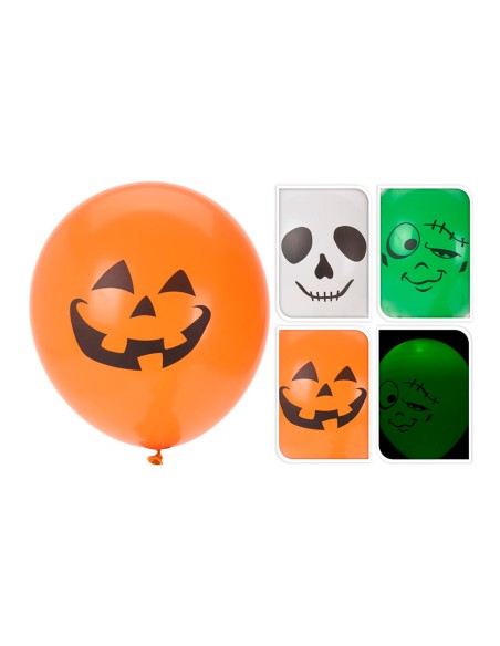 Pack 3 globos halloween con led