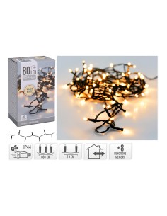 Guirnalda multifuncion 80 leds blanco calido 220v 9m ip44 2