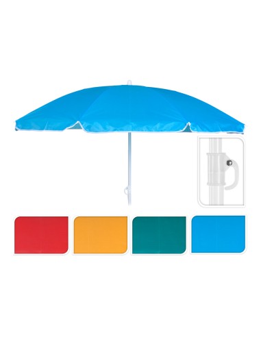 Parasol de playa ø142x160cm. colores surtidos