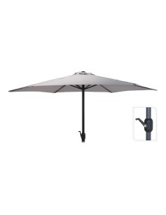 Parasol ø300 cm altura maxima 248 cm color: gris claro