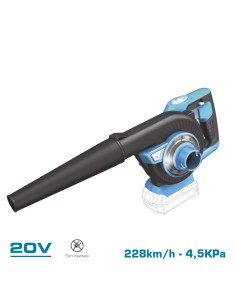 Aspirador soplador 20 v (sin batería ni cargador)