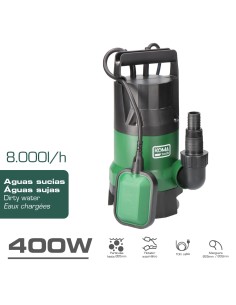 Bomba de drenaje aguas sucias 400 w